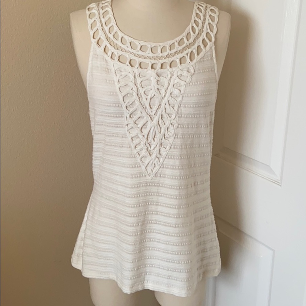 Anthropologie 9-H15 Cream Tank Size Medium